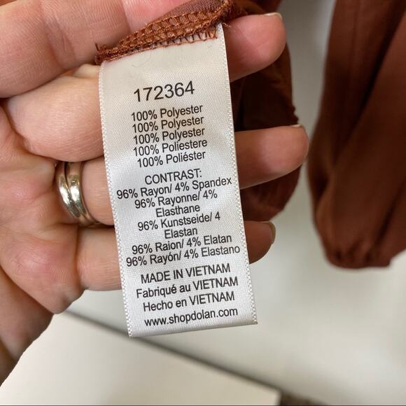 Anthro Dolan Marilyn Button Down Blouse Rust XS - Picture 7 of 9